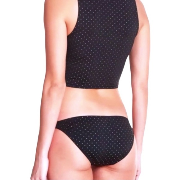 $210 Kensie Celebrity Sparkle Bikini Bottoms XSmall Gold Studs BEST OF CRUISE - Picture 8 of 16